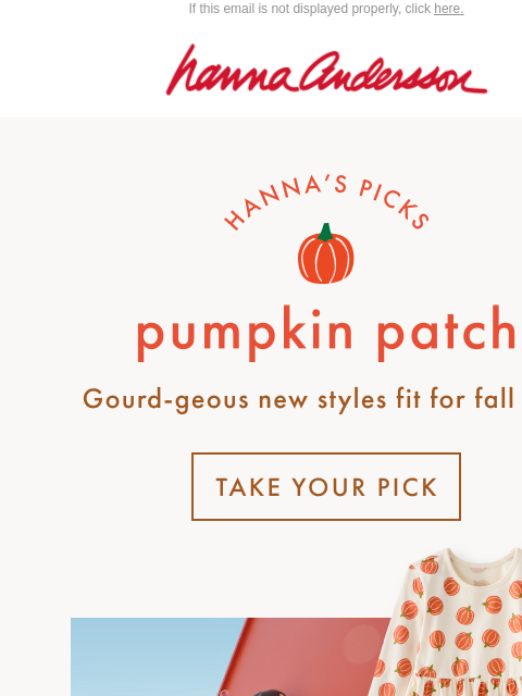 hannaandersson newsletter: Hanna’s Picks: The Pumpkin Patch Edit 🎃🍂