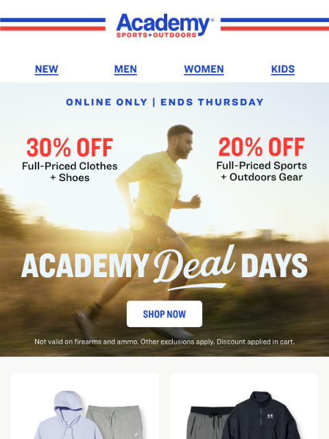 academy newsletter: Academy Deal Days | Find Two Ways to SAVE