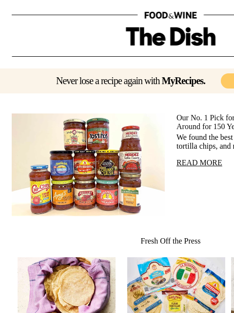 foodandwine newsletter: Our No. 1 Pick for Jarred Salsa Has Been Around fo...