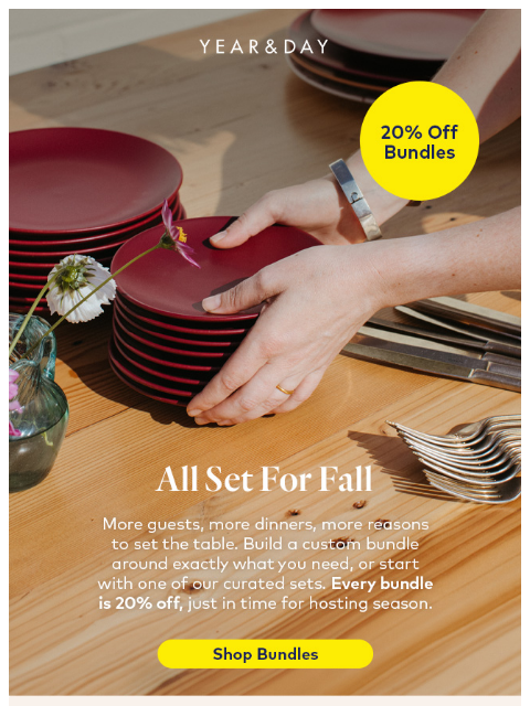 yearandday newsletter: Buy a bundle, save 20%