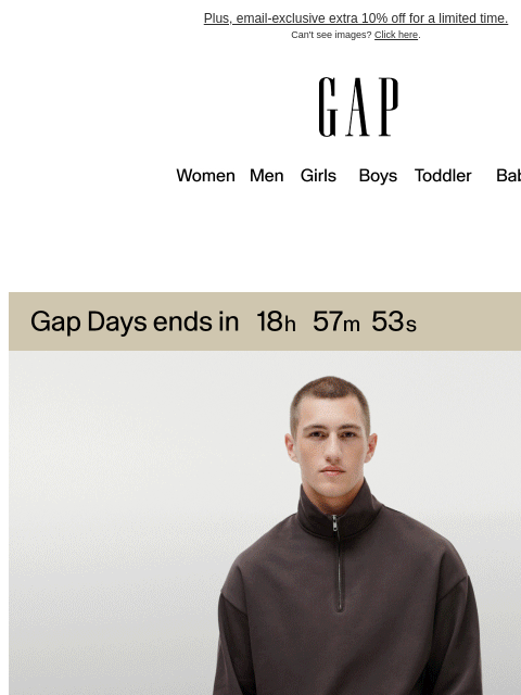 gap newsletter: You just got access to 50% off the season's top st...