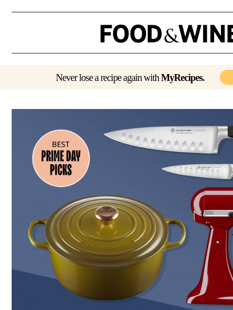 foodandwine newsletter: Prime Day Is Live! Take Up to 90% Off Vitamix, Cui...