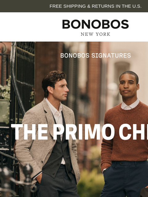 bonobos newsletter: The Most Polished Chino on the Market