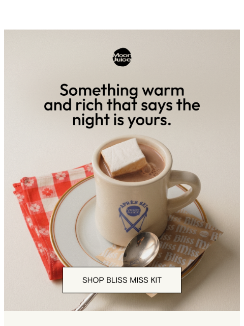 moonjuice newsletter: Longer nights call for a free Bliss Miss Kit