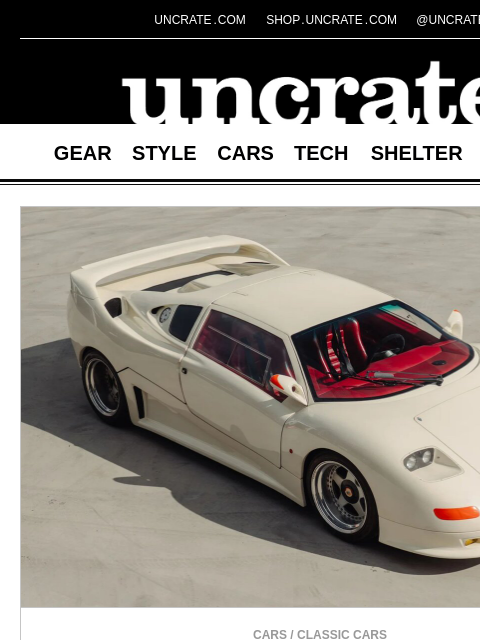 uncrate newsletter: 1990 MCA Centenaire Supercar & more