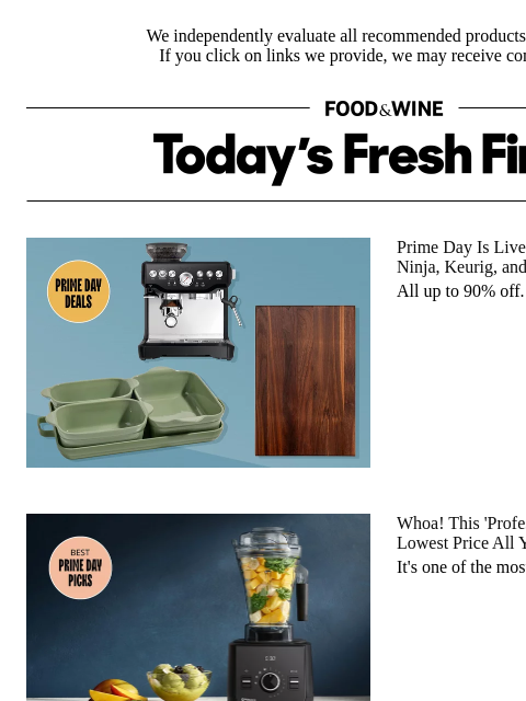 foodandwine newsletter: Prime Day Deals on Ina Garten-Approved Finds and P...