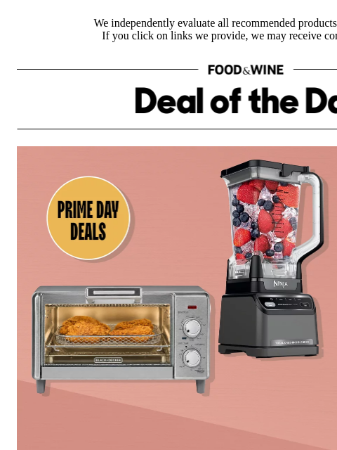 foodandwine newsletter: October Prime Day Is Live! Score Deals on Top-Rate...