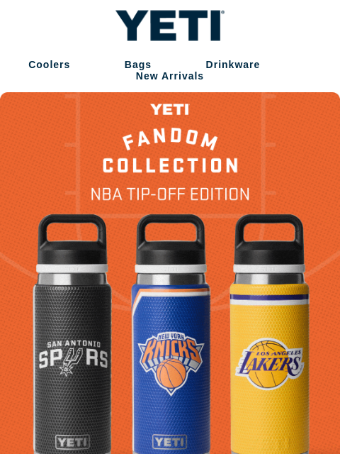 yeti newsletter: JUST LAUNCHED: NBA Fandom Bottles
