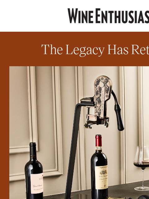 wineenthusiast newsletter: Back by Popular Demand!