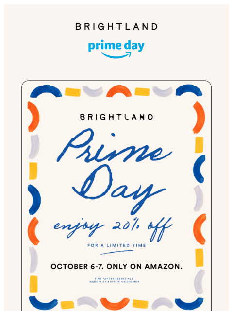 brightland newsletter: Amazon: Get 20% off for 48 hours