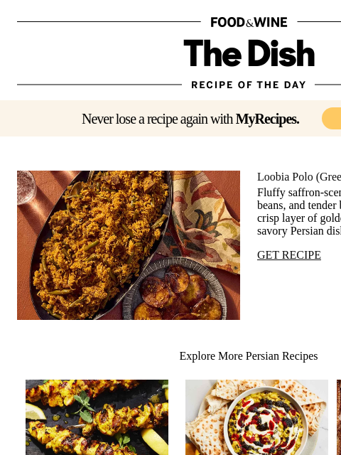 foodandwine newsletter: Green Bean 'n' Beef Rice