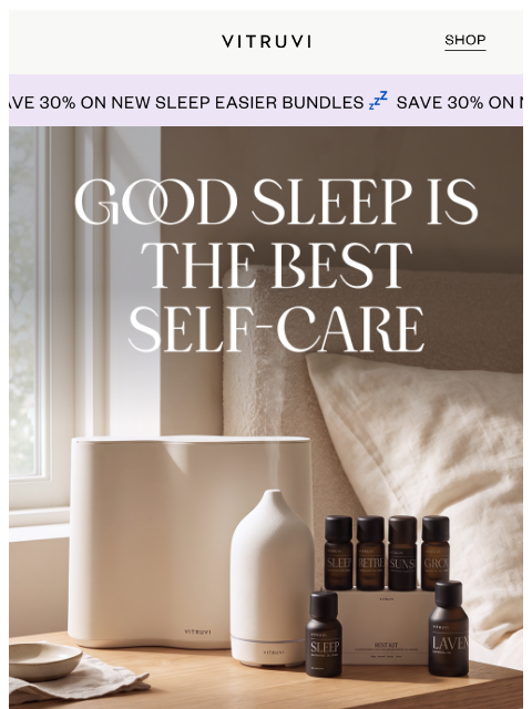 vitruvi newsletter: Save 30% On Your Best Sleep 🛌