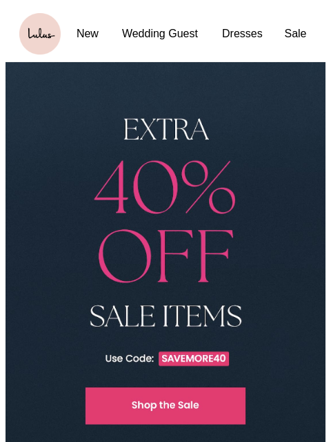 lulus newsletter: OMGGGGG SALE 🤩