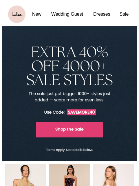 lulus newsletter: IN OUR SALE ERA 💅