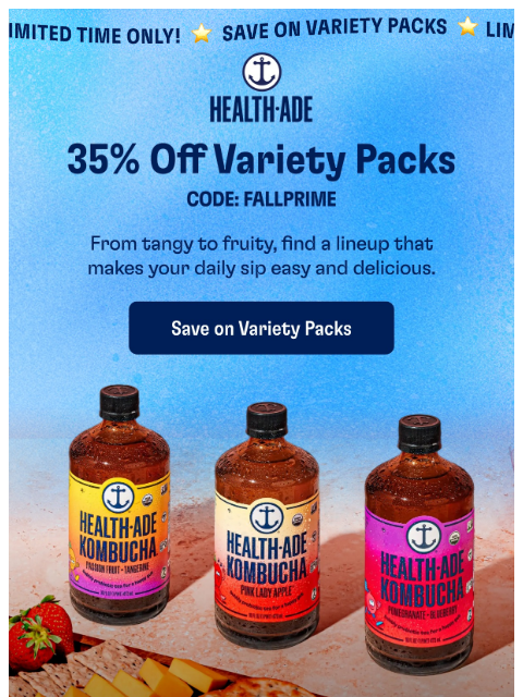 health-ade newsletter: ICYMI 👀 35% off variety packs