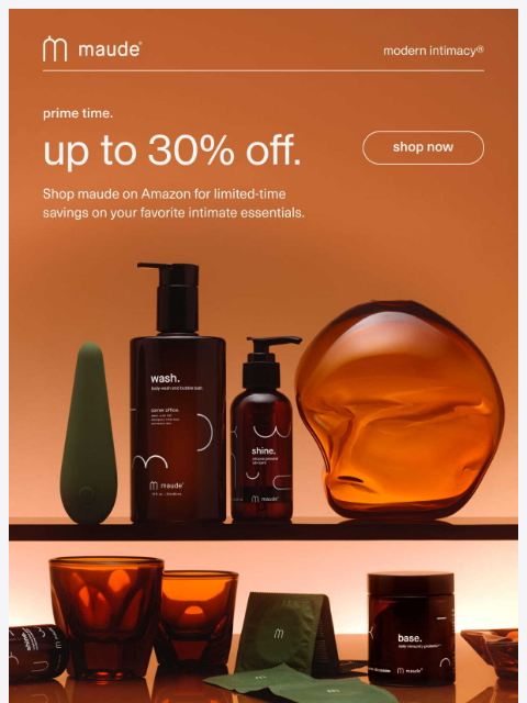 getmaude newsletter: prime time for savings.