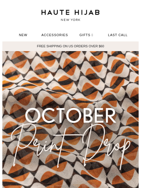 hautehijab newsletter: 🍁 OCTOBER PRINT DROP IS HERE 🍁