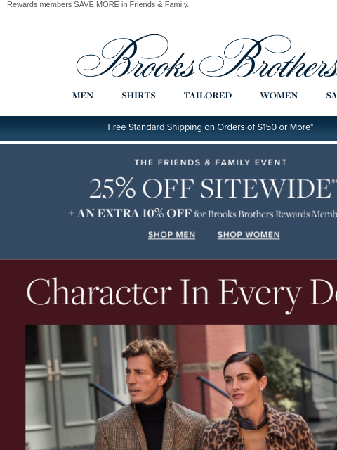 brooksbrothers newsletter: See what’s new. Enjoy 25% off everything + an extr...