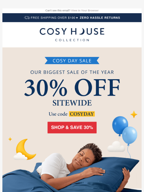 cosyhousecollection newsletter: 🚨 30% OFF Sitewide: Cosy Day Sale Is Here!