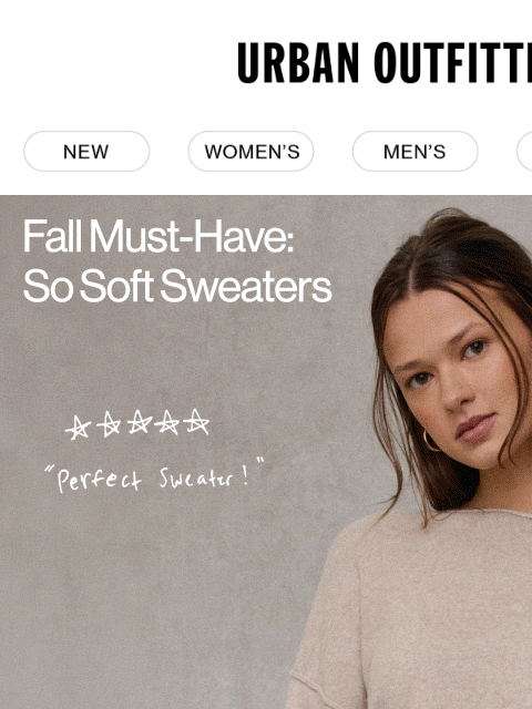 urbanoutfitters newsletter: Fall’s must-have sweater 👀