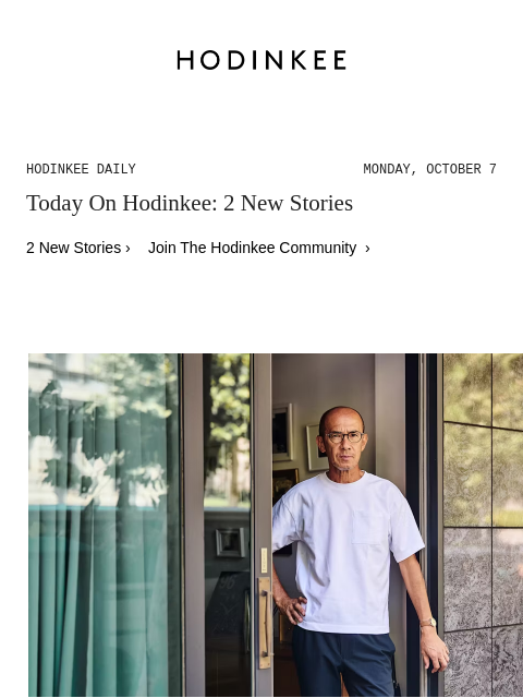 Today on Hodinkee... Four + One: John Nagayama – Japan's Calatrava King | Hodinkee Daily – Monday, October 7 | Today On Hodinkee: 2 New Stories 2 New Stories › Join The Hodinkee Community › Four +