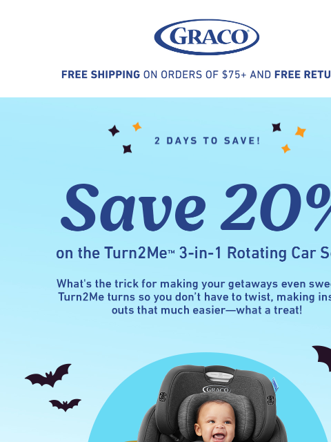 gracobaby newsletter: 20% Off Turn2Me—2 Days Only!