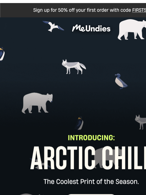 meundies newsletter: Introducing: Arctic Chill
