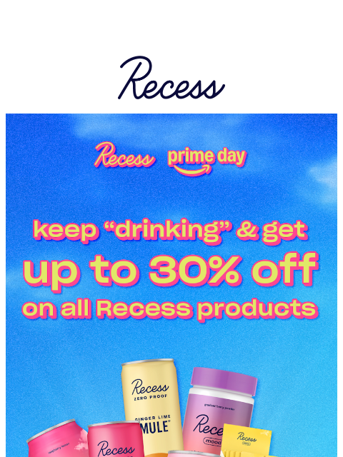 takearecess newsletter: up to 30% off Recess