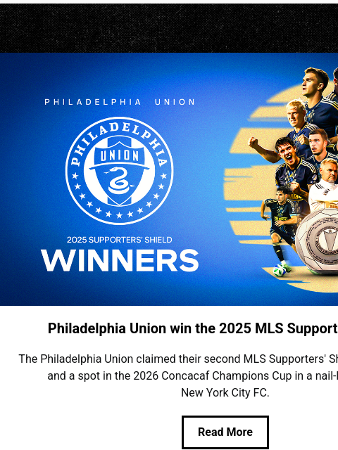 mlssoccer newsletter: Philadelphia Union claim 2025 Supporters' Shield