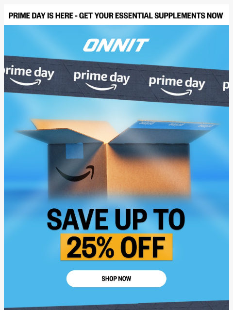 onnit newsletter: Amazon Prime Day is here!