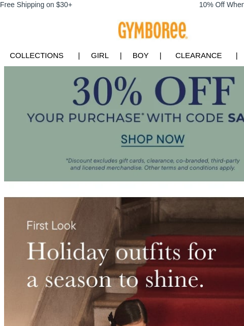 gymboree newsletter: Your *Exclusive* Look at our Holiday Collections �...