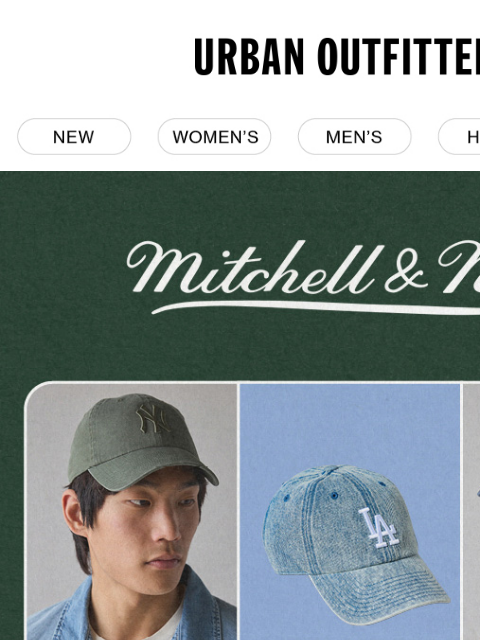 urbanoutfitters newsletter: get your gear with Mitchell & Ness