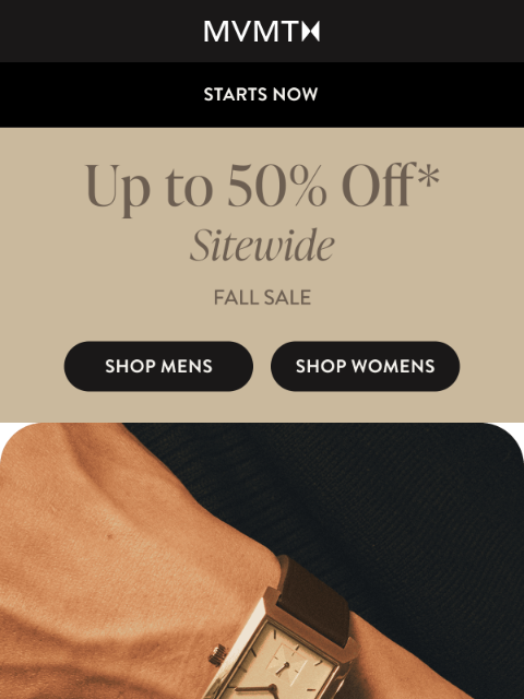 mvmt newsletter: 🍂 Fall Sale Starts Now: Up to 50% Off