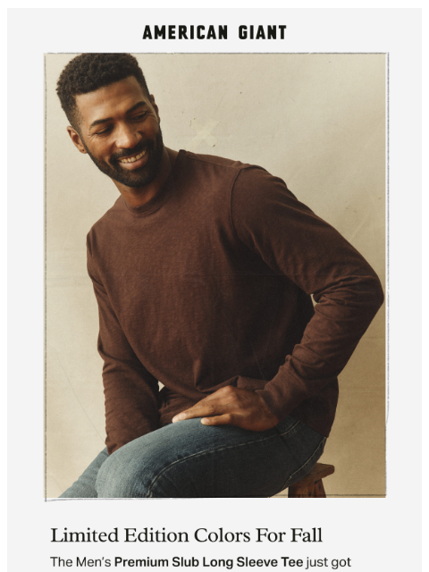 american-giant newsletter: New Colors for Our Long Sleeve Basic