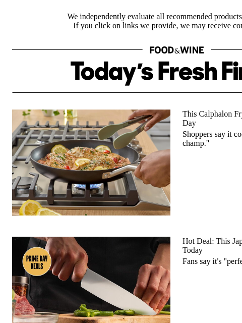 foodandwine newsletter: Prime Day Steal: Amazon Slashed 50% Off an 'Incred...