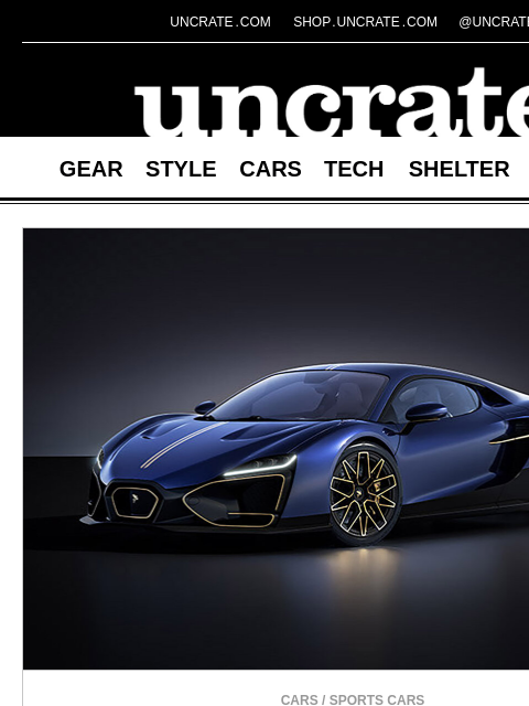 uncrate newsletter: Vittori Turbio Hypercar & more