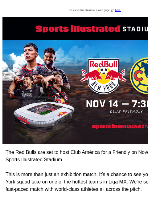 sportsillustratedstadium newsletter: Club América is coming to Sports Illustrated Stadi...