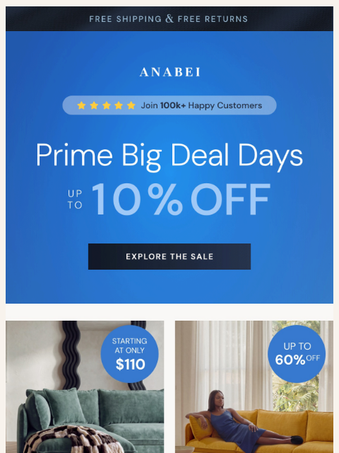 anabei newsletter: Prime Big Deal Days, Still Going Strong 💙