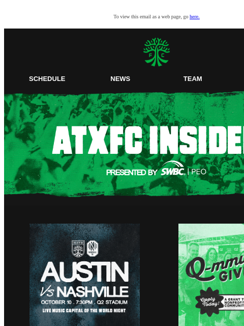 austinfc newsletter: ATXFC Insider: Hat Creek Sweepstakes, VERDE Chats ...
