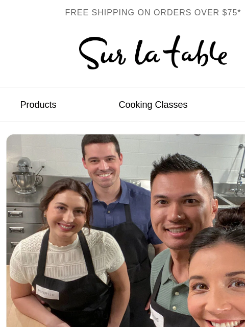 surlatable newsletter: November's class calendar just dropped.