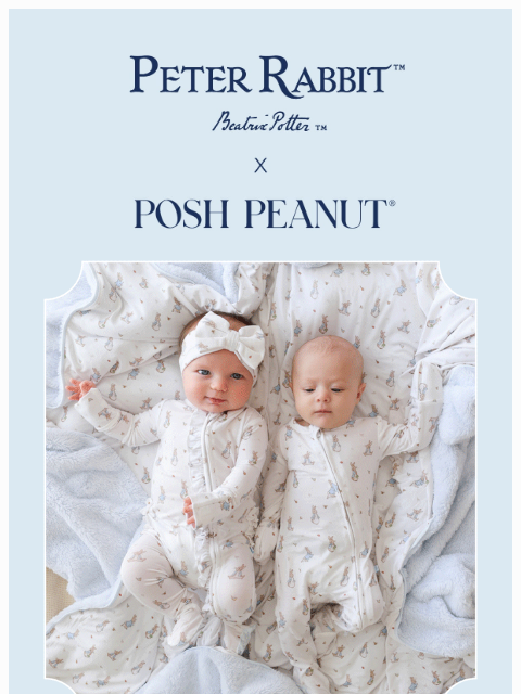 poshpeanut newsletter: ✨🐰🐞PREVIEW: Peter Rabbit™ x Posh Peanut