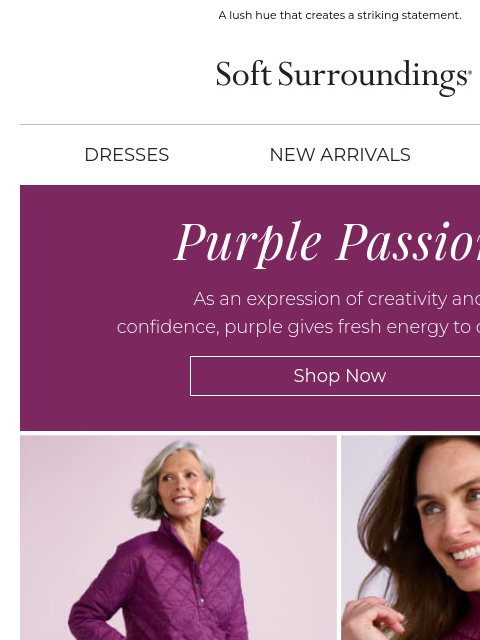 softsurroundings newsletter: Purple: Fall’s New Color Story