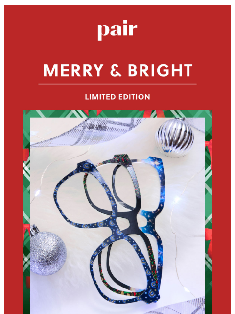 paireyewear newsletter: Merry & Bright Top Frames 🎁
