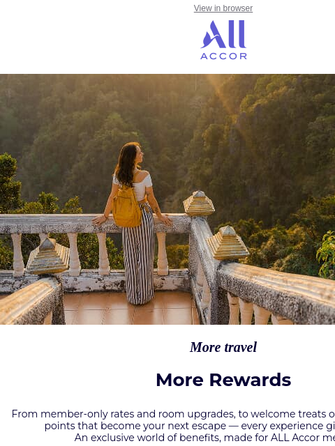 all newsletter: More travel, more benefits