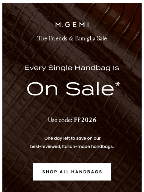 mgemi newsletter: 20% Off Five-Star Handbags