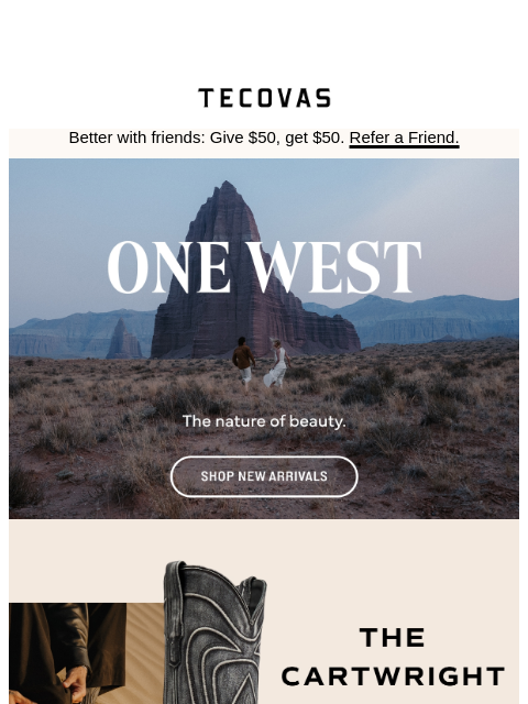 tecovas newsletter: New Colors. Iconic Boots.