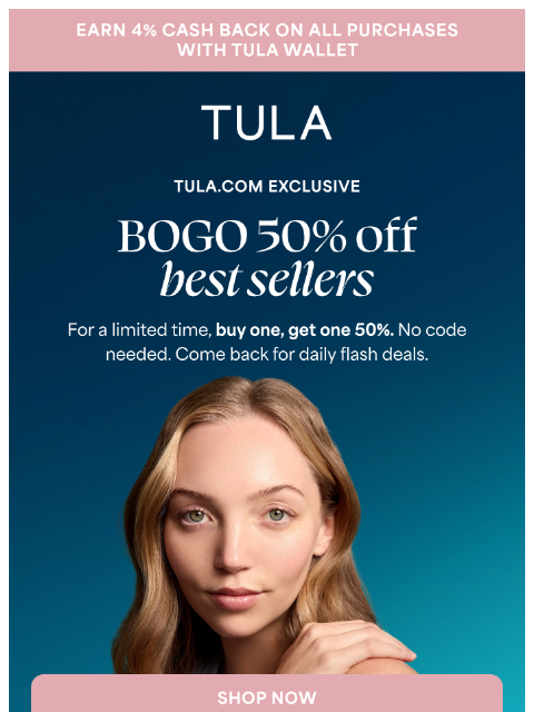tula newsletter: 🩵 BOGO 50% off continues 🩵