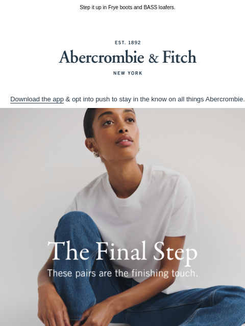 abercrombie newsletter: Spotlight on shoes.