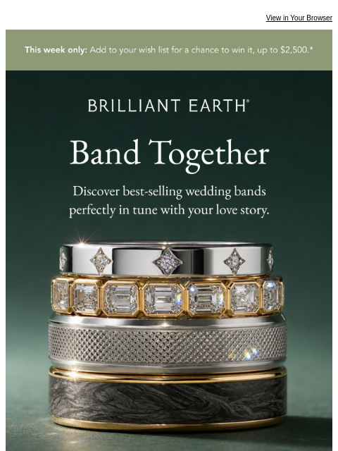 brilliantearth newsletter: Two bands, one big yes