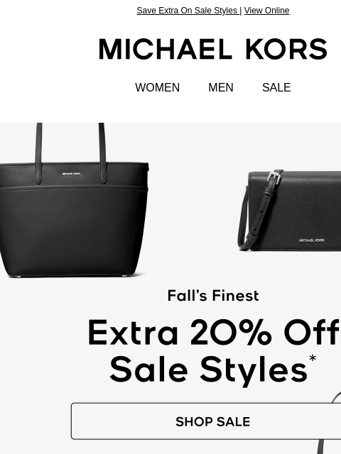 michaelkorsmail newsletter: Chic Handbags (And More!) Are An Extra 20% Off